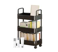 Carrello multiuso con ruote, Carrello portaoggetti con ruote | di utilità mobile | organizzativo con rotelle a 3/4 livelli con maniglia e, carrello portaoggetti multifunzionale