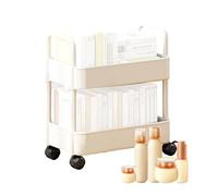 Carrello multiuso con ruote: carrello portaoggetti resistente a più livelli, ripiani smontabili su ruote | organizer mobile per cucina e bagno, stoccaggio per spazi stretti