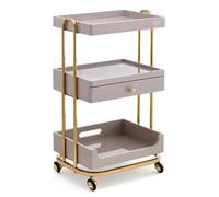 Carrello multiuso con ruote per salone, spa, camera da letto, bagno e organizzazione dell'ufficio