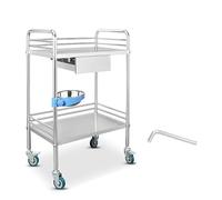 Carrello Multiuso Da Laboratorio Con Cassetti E Ripiani In Acciaio Inox Ruote Silenziose A 360° For, Clinica, Cucina, Salone, Garage, Officina(69 * 46 * 90cm Small 2)