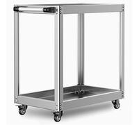 Carrello Multiuso in Acciaio Inossidabile, Carrello Portautensili per Impieghi Gravosi in Metallo con Ruote, Carrello da Officina per Organizer per Utensili di Grande capacità per off, 2-Tier