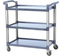 Carrello multiuso in plastica a 3 livelli con ruote, robusto carrello di servizio per casa, ristorante, ufficio e catering, soluzione versatile per riporre facilmente