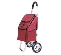 Carrello multiuso per generi alimentari, girevole a 360°, borsa rimovibile, grande capacità in tessuto Oxford, pratica soluzione di stoccaggio, colore rosso