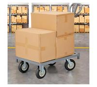 Carrello multiuso per magazzini, resistente, con recinzione rimovibile, ruote da 15,2 cm, 89 x 50 cm, per un facile trasporto e scarico delle merci, ideale per trasloco di forniture