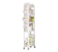 carrello multiuso, scaffale per alimenti a più livelli, trasportatore mobile per condimenti da cucina, carrello organizer rotante, per garage