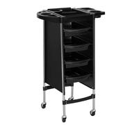 Carrello nero per parrucchiere ruote e cassetti