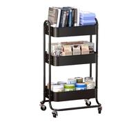 Carrello organizer per carrello, carrello multiuso a 3 livelli da cucina, carrello multiuso con 4 ruote, scaffale mobile rotante per bagno, carrello portautensili per libri, bagno