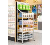 Carrello per alimenti con ruote per stand di concessioni e negozi al dettaglio