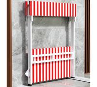 Carrello per alimenti di strada Carrello alimentare pieghevole, bancone di vendita portatile per saloni artigianali aziendali, stand da mercato portatile per interni/esterni (rosso, M(63in/160cm))