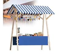 Carrello per alimenti leggero pieghevole con tettuccio, carrello mobile per il venditore di alimenti, perfetto per gelati, hot dog e attività di cibo occasionale, ideale per mercati e fiere