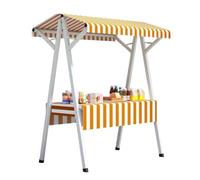Carrello per alimenti pieghevole portatile con ruote, supporto pieghevole per feste ed eventi, facile da montare, ampio piano di lavoro