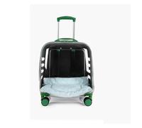 Carrello per animali domestici Custodia for trolley for animali domestici Air Box for cani Borsa for cuccioli di trolley da viaggio for animali domestici con capsula trasparente con ruota (Color : Gr