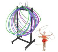 Carrello per Attrezzature Sportive per Hula Hoop/Corda per Saltare, Grazioso Supporto per Hula Hoop con Ruote, Organizer Mobile per Cerchi da Ginnastica per educazione Fisica elementare
