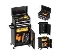 Carrello per Attrezzi con Cassetti e Armadietto con Serratura fino a 100kg