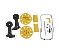 Carrello per avvolgitubo per acqua da giardino Ruote G1/2 ABS PP alluminio antiscivolo Prato per piantagione d'acqua Carrello per cortile Giallo