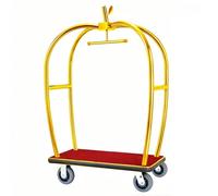 Carrello per Bagagli/Handcart dell'hotel, Carrello d'albergo orientato al Servizio, capace di sopportare Fino a 1200 libbre, Ruote in Gomma silenziose da 6 Pollici, Adatto a spazi Ampi,03