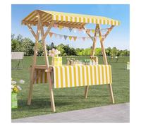 Carrello per bancarelle, Carrello Portatile in Legno per mercati agricoli, Stand Pieghevole per fiere Artigianali e bancarelle di Strada, espositore Leggero per bigiotteria al Dettaglio (Gia