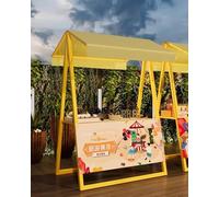 Carrello per bancarelle, espositore Mobile Pieghevole per mercati agricoli e Stand di Vendita, scaffale per Cosmetici al Dettaglio Verde per la Vendita di Cibo e Bevande, Soluzione per Banca