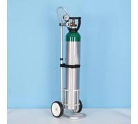 Carrello per bombole di ossigeno, carrello in lega di alluminio con maniglie e cinghia in nylon, per applicazioni mediche/magazzini/laboratori, fabbriche, supermercati, scuole(Diameter 16.8cm/6.6in)