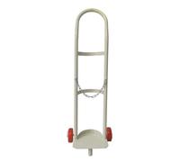 Carrello per bombole di Ossigeno per Saldatura con Finitura Verniciata a Polvere, Carrello per bombole di Gas per stoccaggio organizzato in Ospedale con Ruote e Catena di Sicurezza