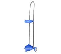 Carrello per Bombole Ossigeno Altezza Regolabile con Ruote Silenziose - Telaio Acciaio per Bombole 5L/10L - Trasporto Sicuro per Ospedali, Casa, Assistenza Anziani