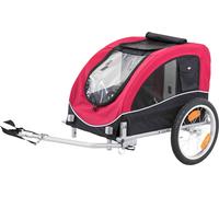 Carrello per cani 63 × 68 × 75/137 cm nero/rosso