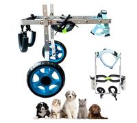 Carrello per cani, Carrello for sedia a rotelle for esercizi for cani regolabile, deambulatore assistito su a for animali domestici(Size XS)