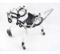 Carrello per cani con sedia a rotelle per cani, adatto per animali domestici, arti, disabili, passeggiate, cani di piccola taglia, regolabile, 4 ruote, 1,5 kg - 50 kg, varietà di taglie per cani disa