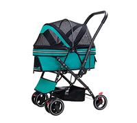 Carrello per cani di lusso Passeggino per animali domestici Passeggini per cani pieghevoli per carrozzina da viaggio di taglia piccola e media con ruote Porta cane portatile Carrozzina Tettuccio reg