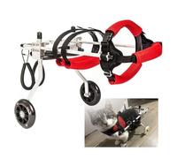 Carrello per cani in alluminio leggero regolabile per paralisi, sedia a rotelle portatile per animali di piccola taglia (XS), ideale per supporto della mobilità e comfort