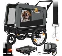 Carrello per Cani Multifunzionale Ripiegabile Passeggino Bandierina Segnalazione