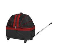 Carrello per cani Passeggino per cani con rotelle Seggiolino per auto per animali domestici con un unico trasportino per animali sul tetto con ruote staccabili Borsa portatile con lato morbido con m