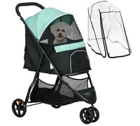 Carrello per cani pieghevole Pawhut con cestino portaoggetti 80,5X51,5X100 cm