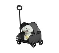 Carrello per cani, pieghevole, per esterni, ventilato, fino a 7 kg, per centro commerciale, parco, passeggiata, viaggio, visite veterinarie