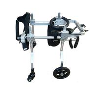 Carrello per cani regolabile a 4 ruote per sedia a rotelle, supporto completo per cani, pieghevole, leggero, aiuto per la mobilità dei cani (XXS) - Migliora la tua fom!