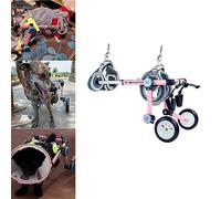 Carrello per Cani/Sedia a Rotelle con imbracatura, Carrelli per Animali Domestici con Supporto Completo di Dimensioni Medie e Piccole, Sedia a Rotelle per Cani Regolabile a 2 Ruote per la Ri