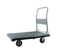 Carrello per carichi pesanti con piattaforma su ruote, carrello portautensili pieghevole a pianale per un facile spostamento push-pull pieghevole carrello rimorchio, ideale per magazzino e uso