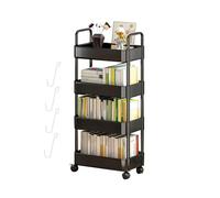 Carrello per carrello di stoccaggio a 3/4 su ruote, carrello di utilità rotolante del carrello con 4 ore, organizzatore di scaffalature mobili a risparmio spaziale, grande capacità, per il lavanderia