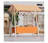 Carrello per fiori portatile in legno con ruote, supporto impermeabile per gelato con baldacchino, espositore pieghevole per alimenti per eventi, installazione rapida, carrello alimentare da 137,2 cm