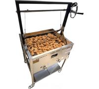 Carrello per friggitrice da 12 galloni con carrello di sollevamento | Friggitrice portatile a 4 ruote | Acciaio inossidabile | Carrello per friggere propano all'aperto per tacchino, pesce e altro |