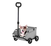 Carrello per gatti - Rolling Cane Gabbia Passeggino leggero pieghevole | Tessuto Oxford - Cestino in PVC a 4 ruote per cani, aeronautica, cestino portaoggetti, carrello da viaggio, coniglio