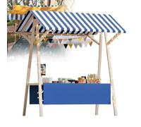 Carrello per gelato portatile pieghevole per affari, leggero, con tettuccio, perfetto per mercati, fiere artigianali e vendite su strada, dimensioni: 150 x 60 x 200 cm