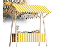 Carrello per gelato portatile pieghevole per affari, leggero, con tettuccio, perfetto per mercati, fiere artigianali e vendite su strada, G-120 x 60 x 200