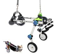 Carrello per la mobilità della sedia a rotelle per cani disabili, pieghevole, aiuto per la riabilitazione degli animali domestici con imbracatura morbida, facile da montare per un supporto stabile