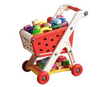 Carrello per la spesa del gioco di ruolo - Postino per il gioco del supermercato, cestino della spesa per bambini per bambini | Carry di generi alimentari giocattolo con ruote, gioco di shopping