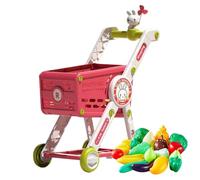 Carrello per la spesa giocattolo, accessorio educativo interattivo per la cucina