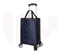 Carrello per la spesa isolato pieghevole con 4 ruote girevoli, telaio in alluminio resistente rimovibile, scomparto refrigerante leggero per la spesa, viaggi e picnic