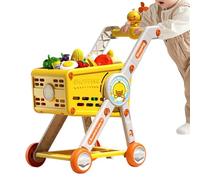 Carrello per la spesa per bambini - Carrello giocattolo per bambini, fingere drogheria di gioco | Altezza della maniglia regolabile, telaio in durevole, cesto di grande stoccaggio, giocattolo
