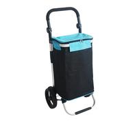 Carrello per la spesa pieghevole a 2 ruote, per anziani, leggero, facile da usare, con grande cestino, perfetto per lo shopping e le commissioni