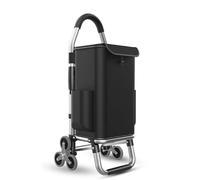 Carrello per la spesa pieghevole con 3 ruote, perfetto per generi alimentari e lavanderia, silenziosa ruota triangolare per una facile manovrabilità